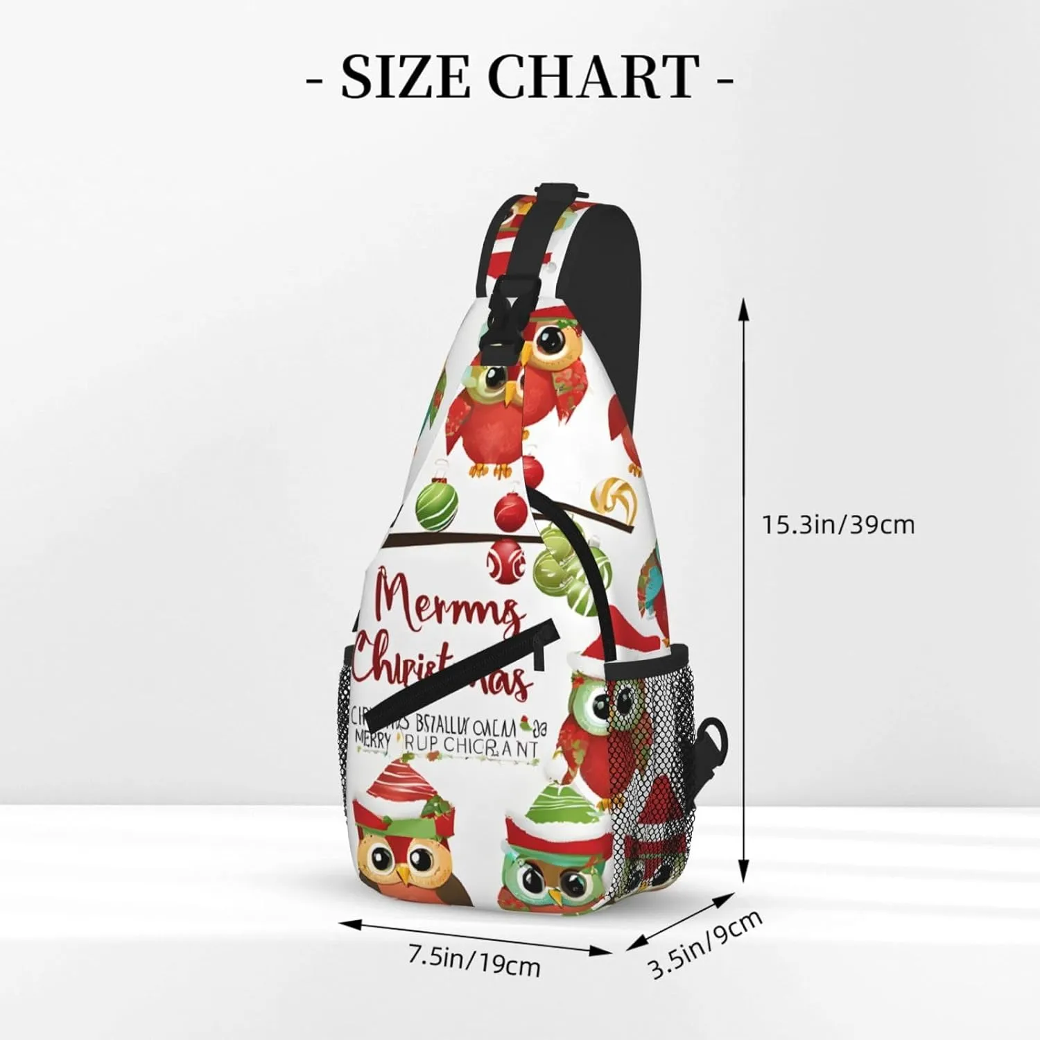 Owls On Tree Branches Print Cross Chest Bag Diagonally For Short-Distance Travel And Daily Use