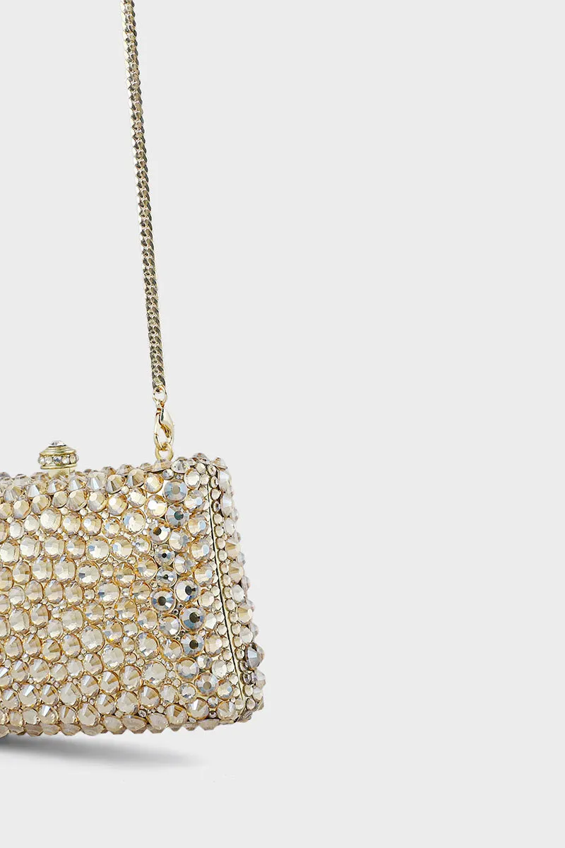 Party Wear Clutch BK4056-Golden