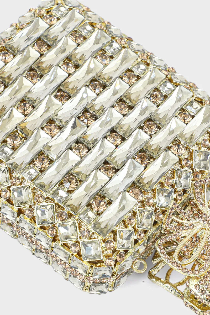 Party Wear Clutch BK4060-Golden
