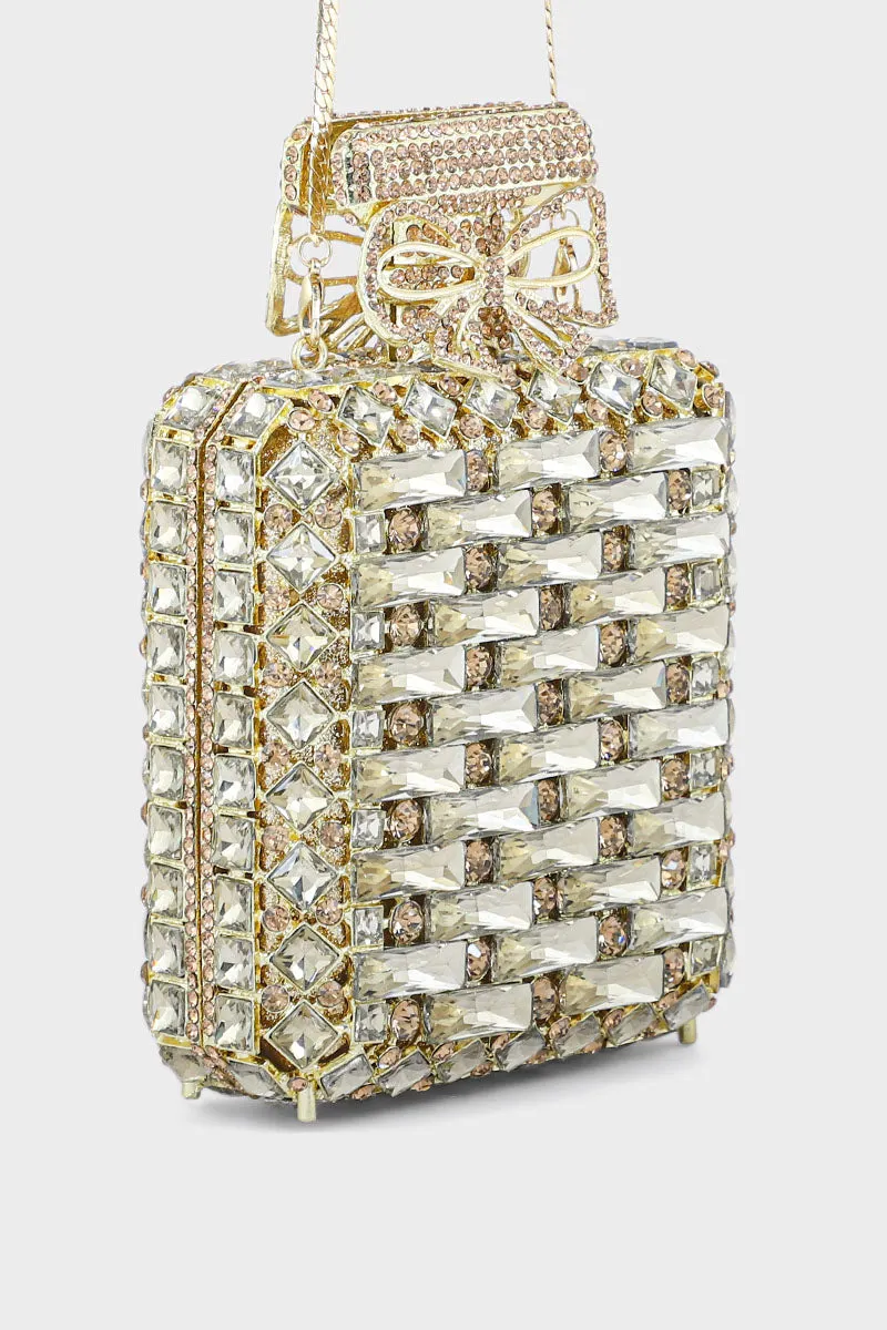 Party Wear Clutch BK4060-Golden