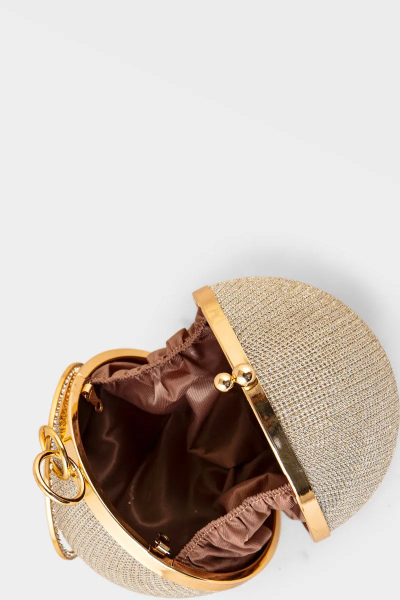 Party Wear Clutch BK4090-Golden