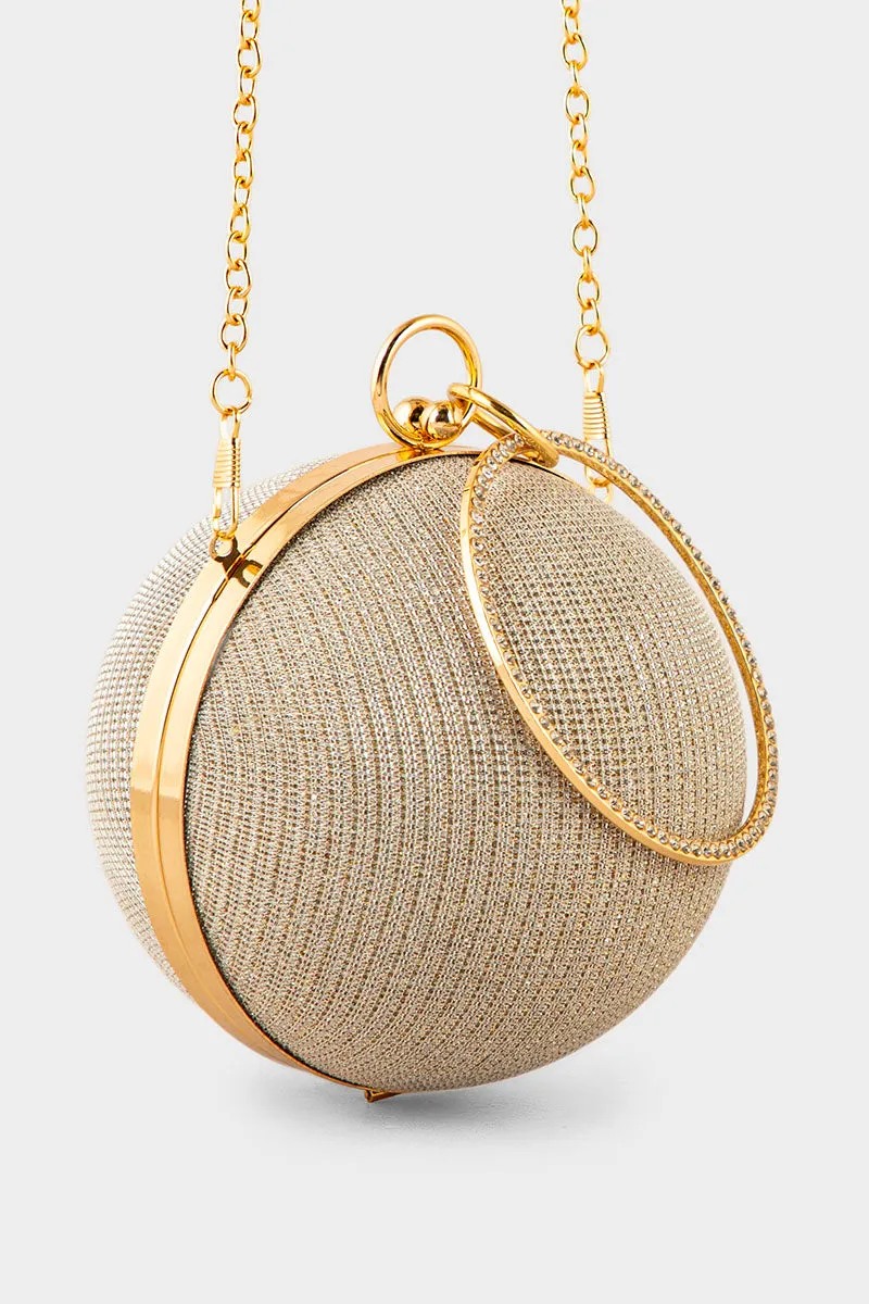 Party Wear Clutch BK4090-Golden