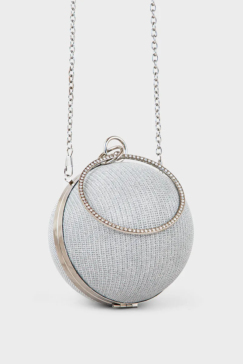 Party Wear Clutch BK4090-Silver