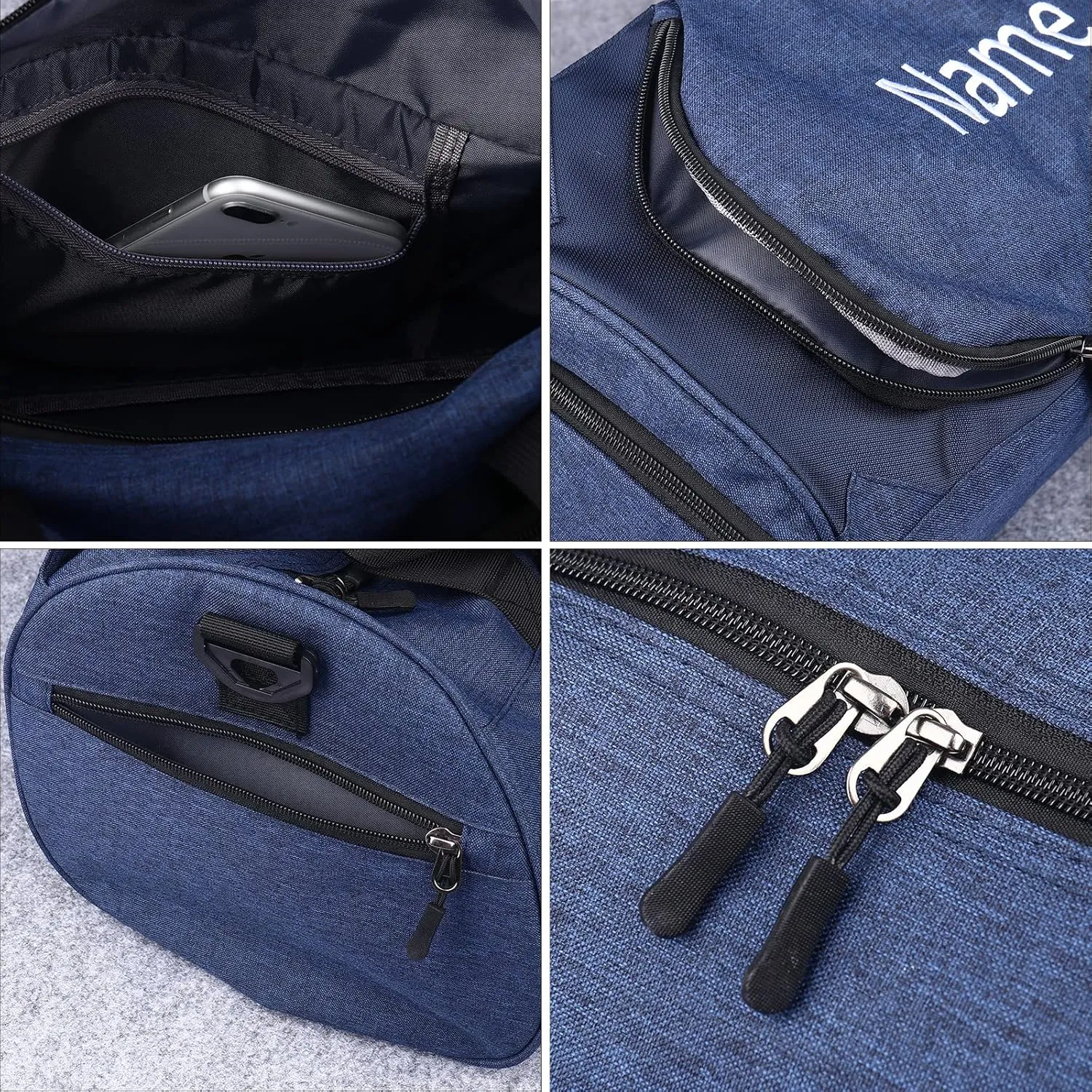 Personalized Duffel Bag, Custom Embroidered Gym Bag, Gym Bag with Shoe Compartment & Wet Dry Pockets, Sports Gym Travel Bag for Women & Men (Black, S)
