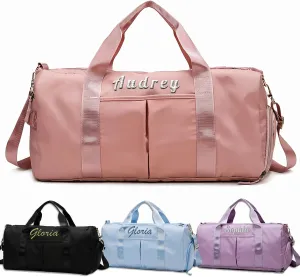 Personalized Duffle Bag Custom Embroidered Gym Bag with Name for Sports, Travel, Dance, Bridesmaid Gifts