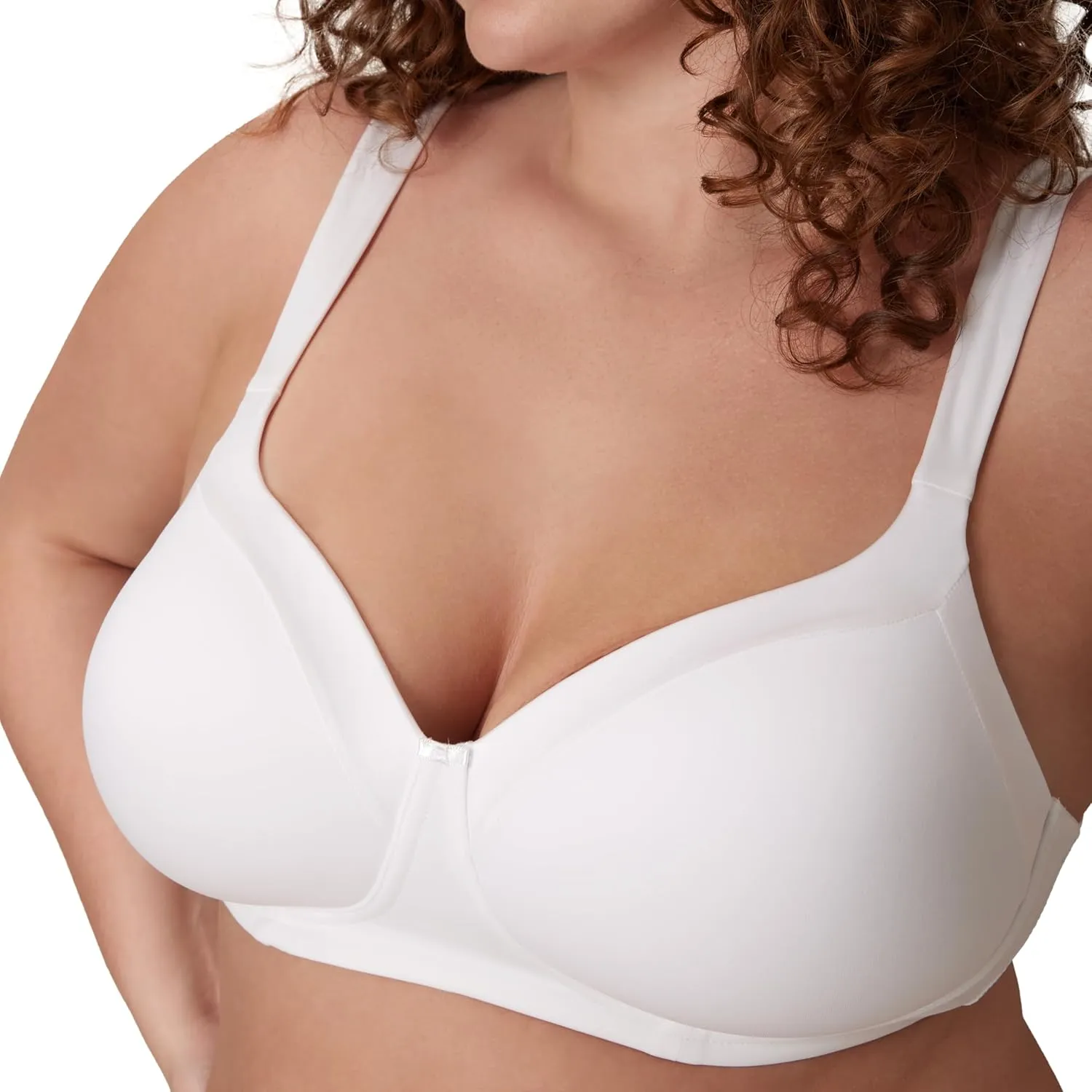 Playtex Women's Secrets Balconette Bra 4824, Full-Coverage Wireless T-Shirt Bra for Full Figures