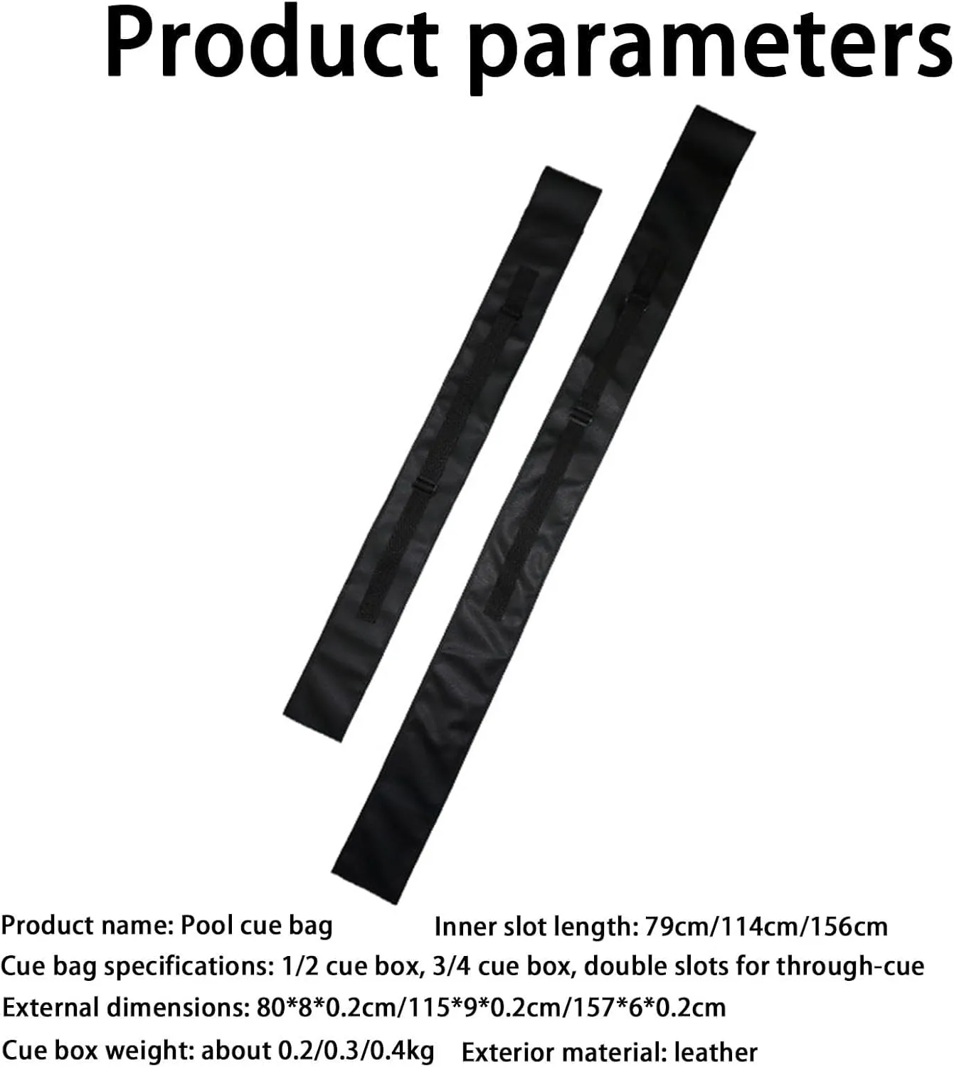 Pool Cue Case, Holds 1/2-3/4 Split Cues - Snooker Cues, Padded Dividers, Adjustable Straps, Perfect for Professional and Amateur Players