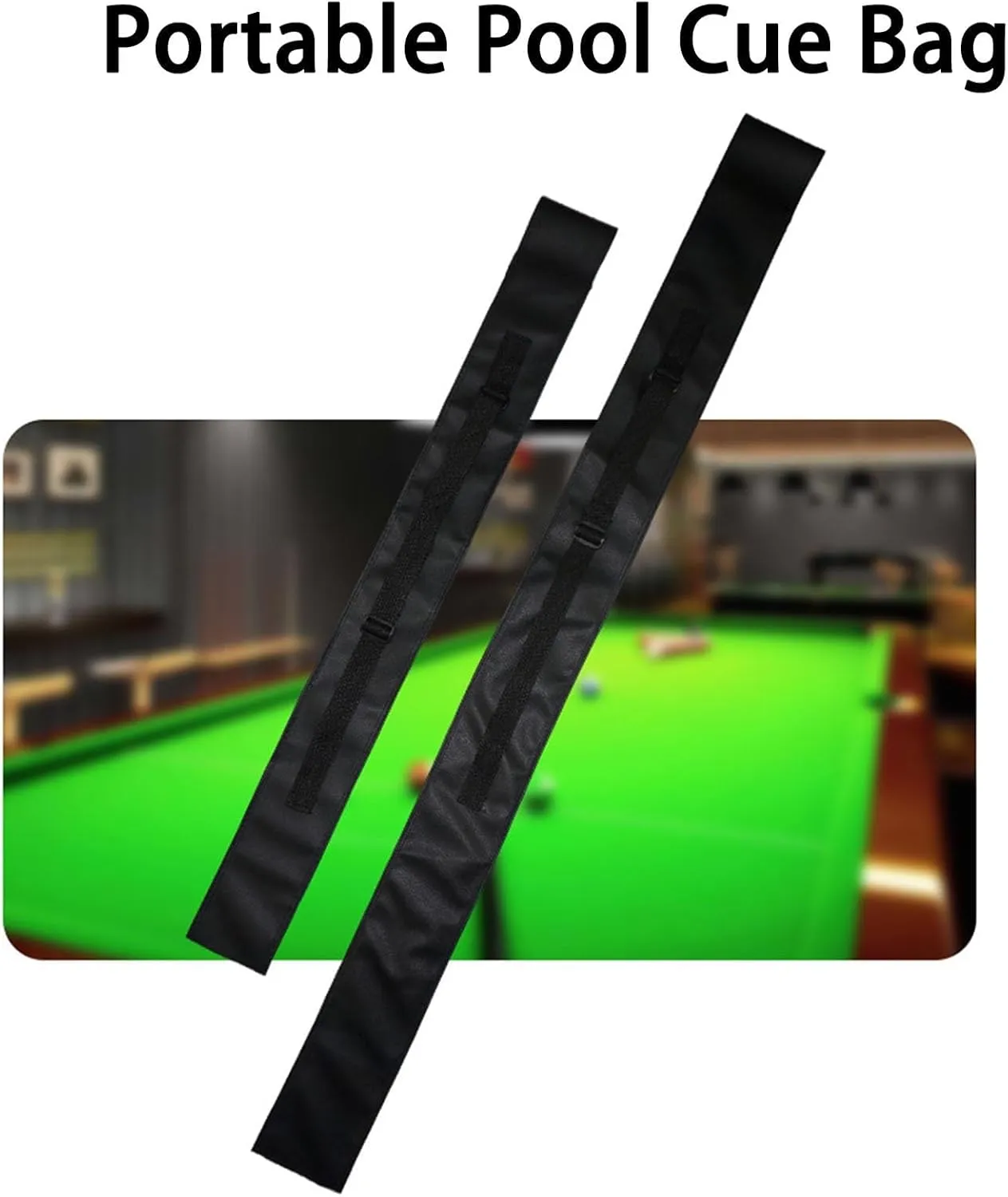 Pool Cue Case, Holds 1/2-3/4 Split Cues - Snooker Cues, Padded Dividers, Adjustable Straps, Perfect for Professional and Amateur Players