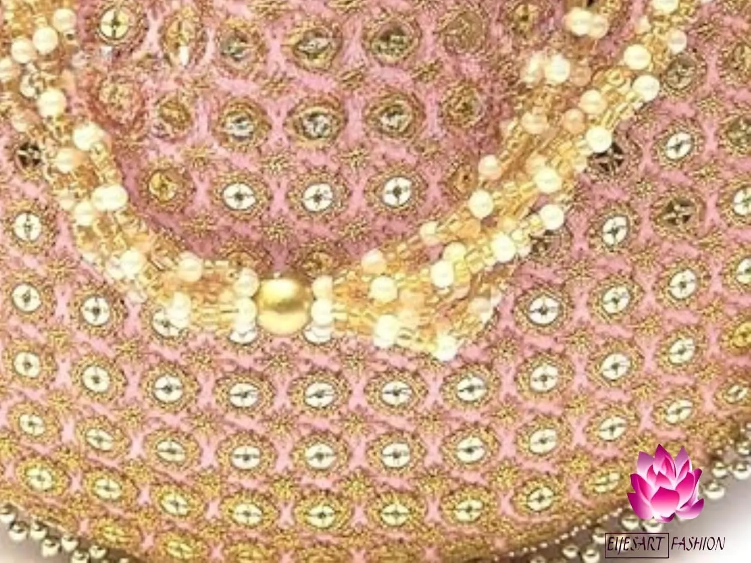 Potli Bag For Women Ethnic Designer Embroidery Work Batwa Pearls Handle With Intricate Bridal Drawstring Stylish Bridal Women