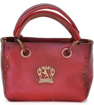 Pratesi Leather, Leather Bag for Women Bagnone in cow leather - Bruce Cherry