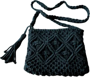 Premium Handmade Macrame Bag | Boho-Chic Cotton Crossbody Bag with Tassels | Stylish Shoulder Bag for Daily Use