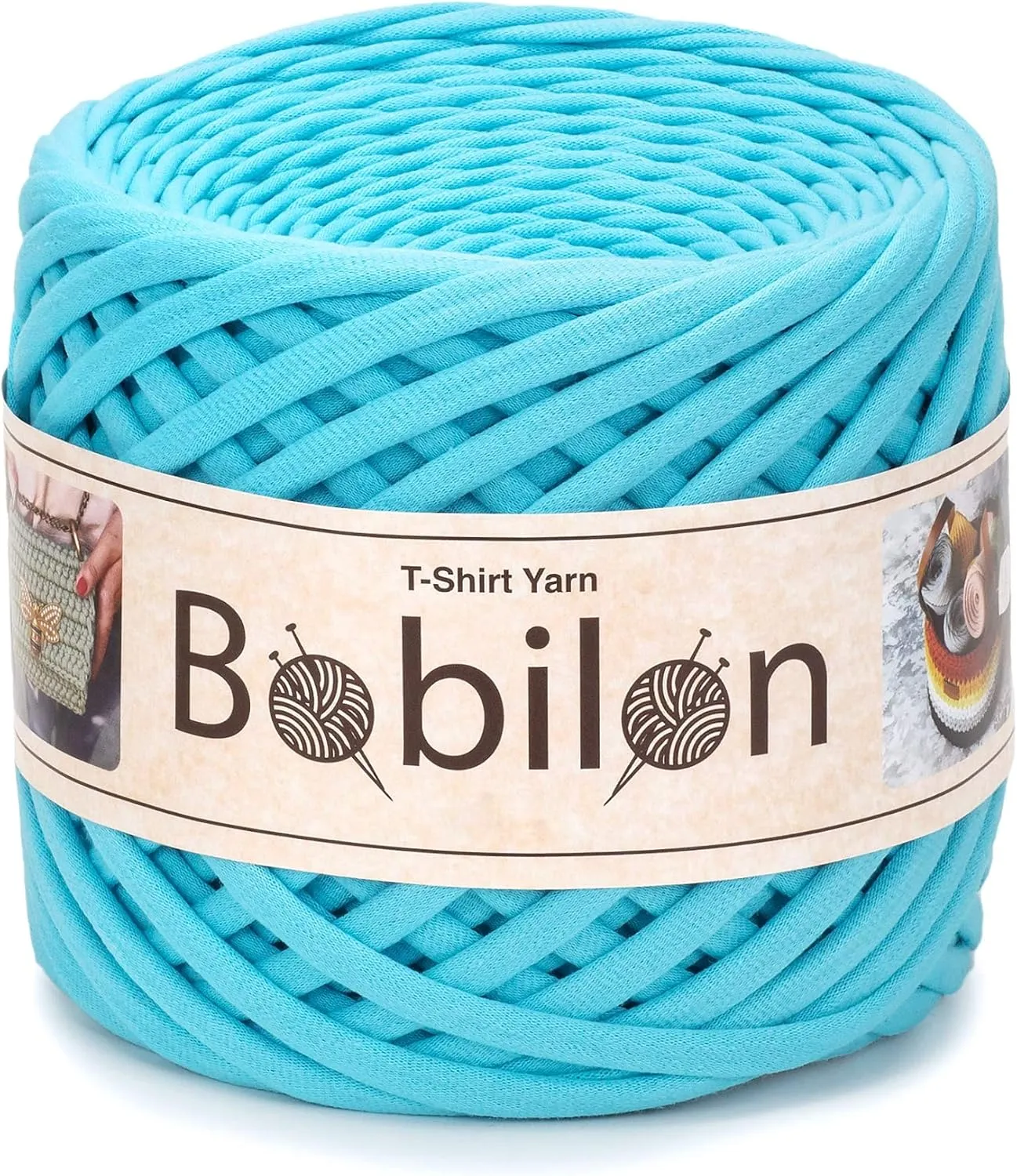 Primary T-Shirt Yarn for Crocheting, Knitting Yarn Fabric Cloth, T-Shirt Yarn 110 Yards for Macrame, Hand DIY Bag Basket Cushion Projects 5-7 mm Arctic