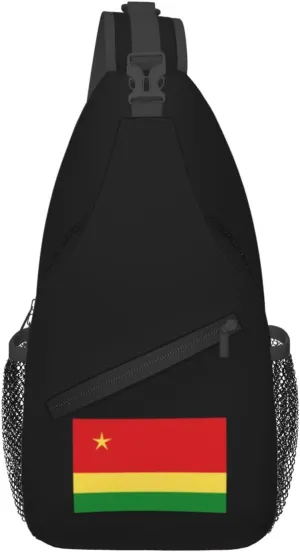 Proposed flag of Réunion (Nationalist movement) Crossbody Bags For Women Men Chest Backpack Gym Shoulder Bag Travel Outdoor Sports Casual Crossbody Bags