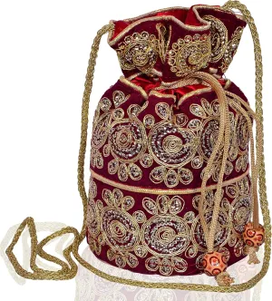 Purpledip Potli Bags Drawstring Purse (Potli01$)