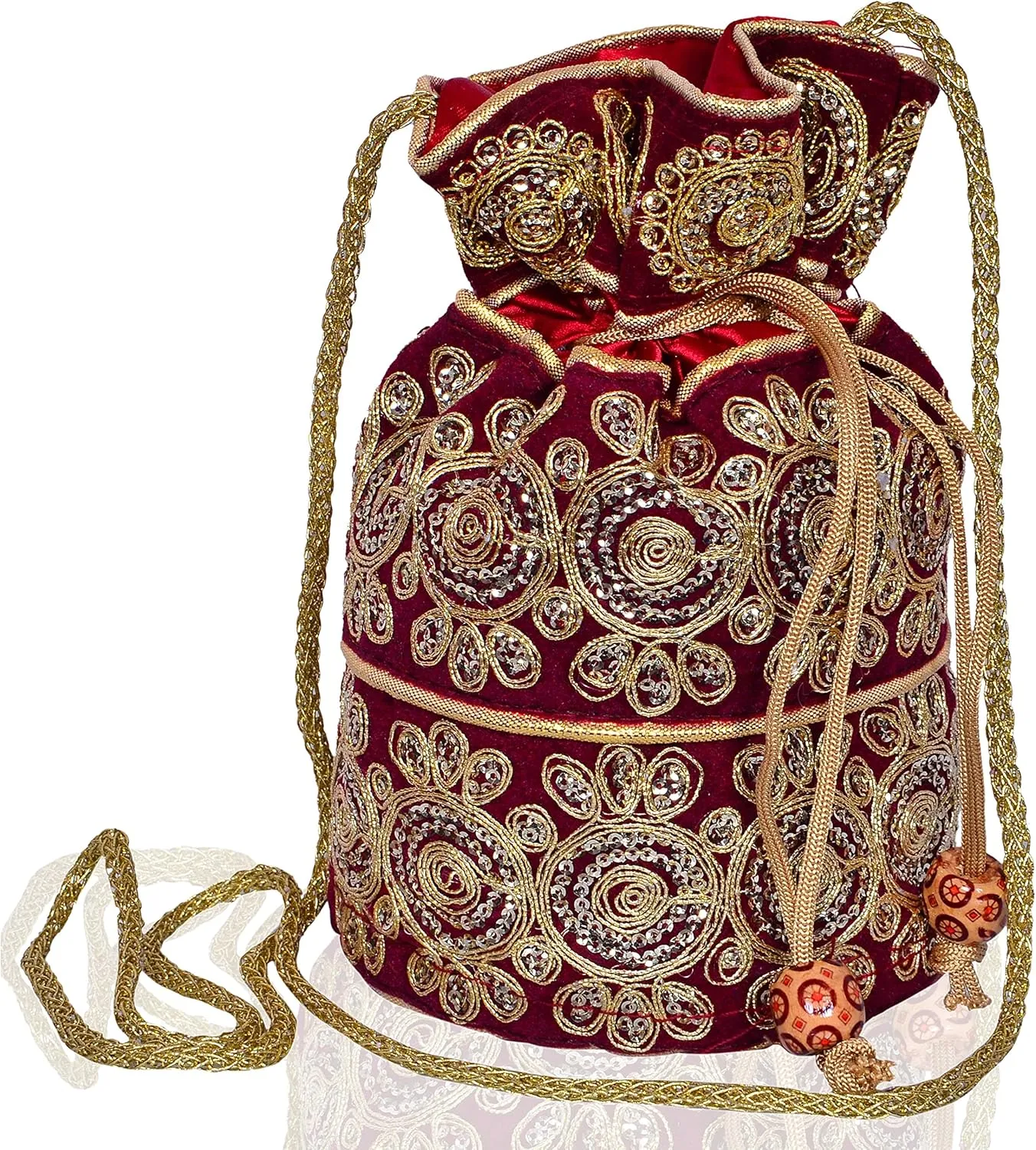 Purpledip Potli Bags Drawstring Purse (Potli01$)