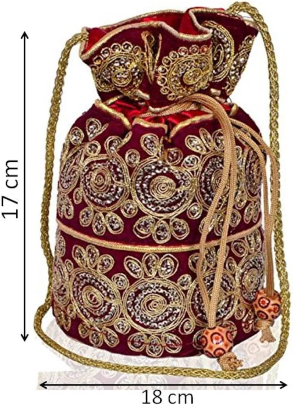 Purpledip Potli Bags Drawstring Purse (Potli01$)