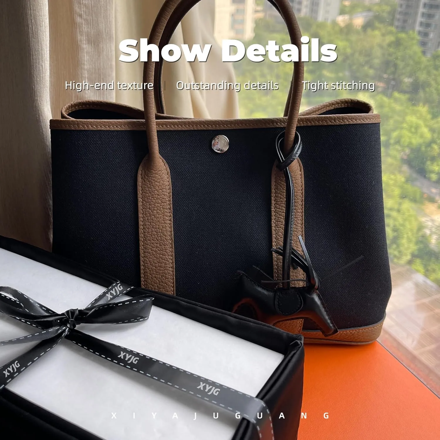 Purse Handbag Silky Organizer Insert Keep Bag Shape Fits Garden Party 26/30/36/49 Bags, Luxury Handbag Tote Lightweight Sturdy(GP 36,Black)