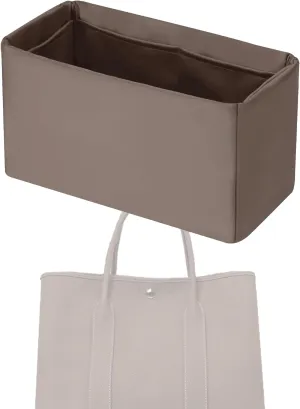 Purse Handbag Silky Organizer Insert Keep Bag Shape Fits Garden Party 26/30/36/49 Bags, Luxury Handbag Tote Lightweight Sturdy(GP 36,Etoupe grey)