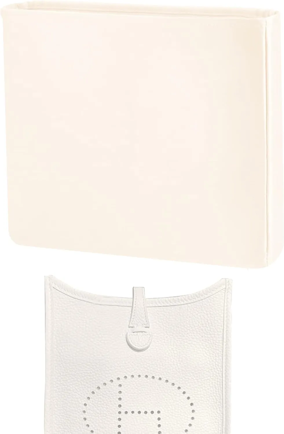 Purse Handbag Silky Organizer Insert Keep Bag Shape Fits Herme Evelyne Mini/29/33/40 bags, Luxury Handbag Tote Lightweight Sturdy(Evelyne 29,Craie)
