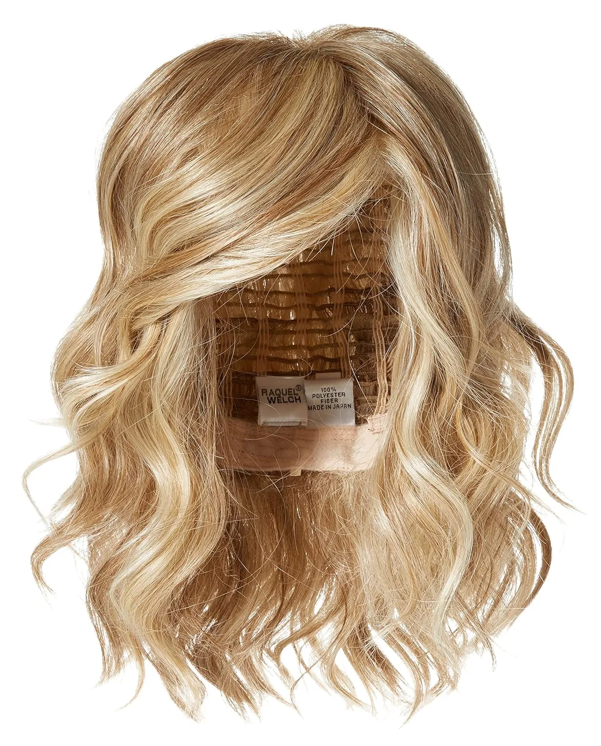 Raquel Welch Editor's Pick Layered Shoulder Length Bob Wig by Hairuwear, Large Cap Size, RL16/88 Pale Golden Honey