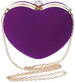 Rebecca Women Girls Heart Shape Handbag Evening Party Tote Purse
