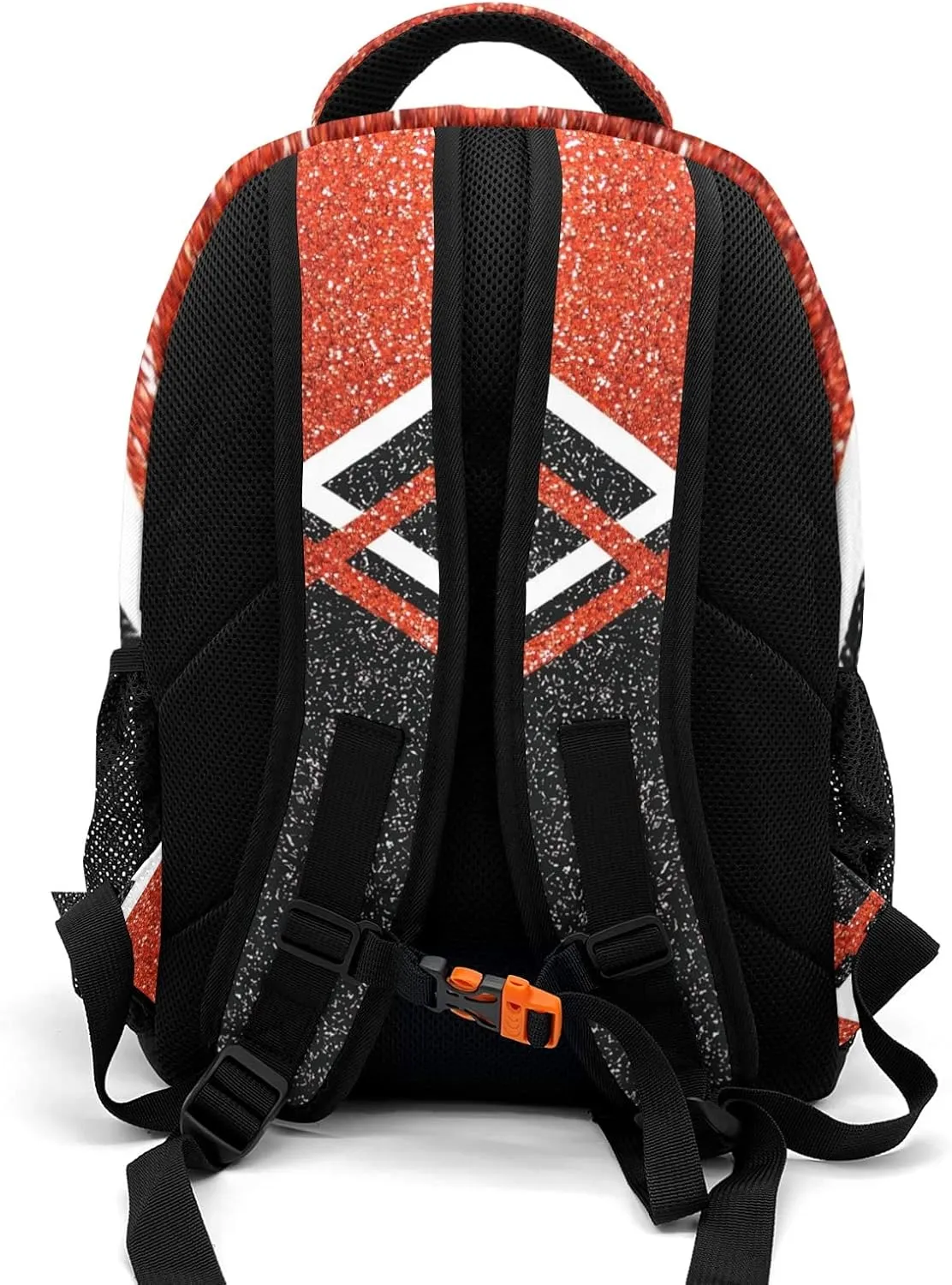 Red Orange Cheerleader Cheer Backpack Personalized with Name for Men Women Shoulder Bag Laptop Bag Bookbag