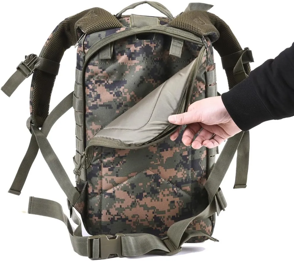 REEBOW GEAR Military Tactical Backpack Small Molle Assault Pack Army Bug Bag Backpacks Rucksack Daypack (Woodland Camo)