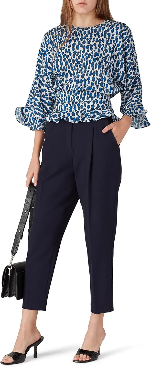 Rent The Runway Pre-Loved Leopard Ruffle Hem Top