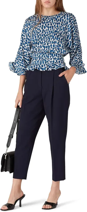 Rent The Runway Pre-Loved Leopard Ruffle Hem Top