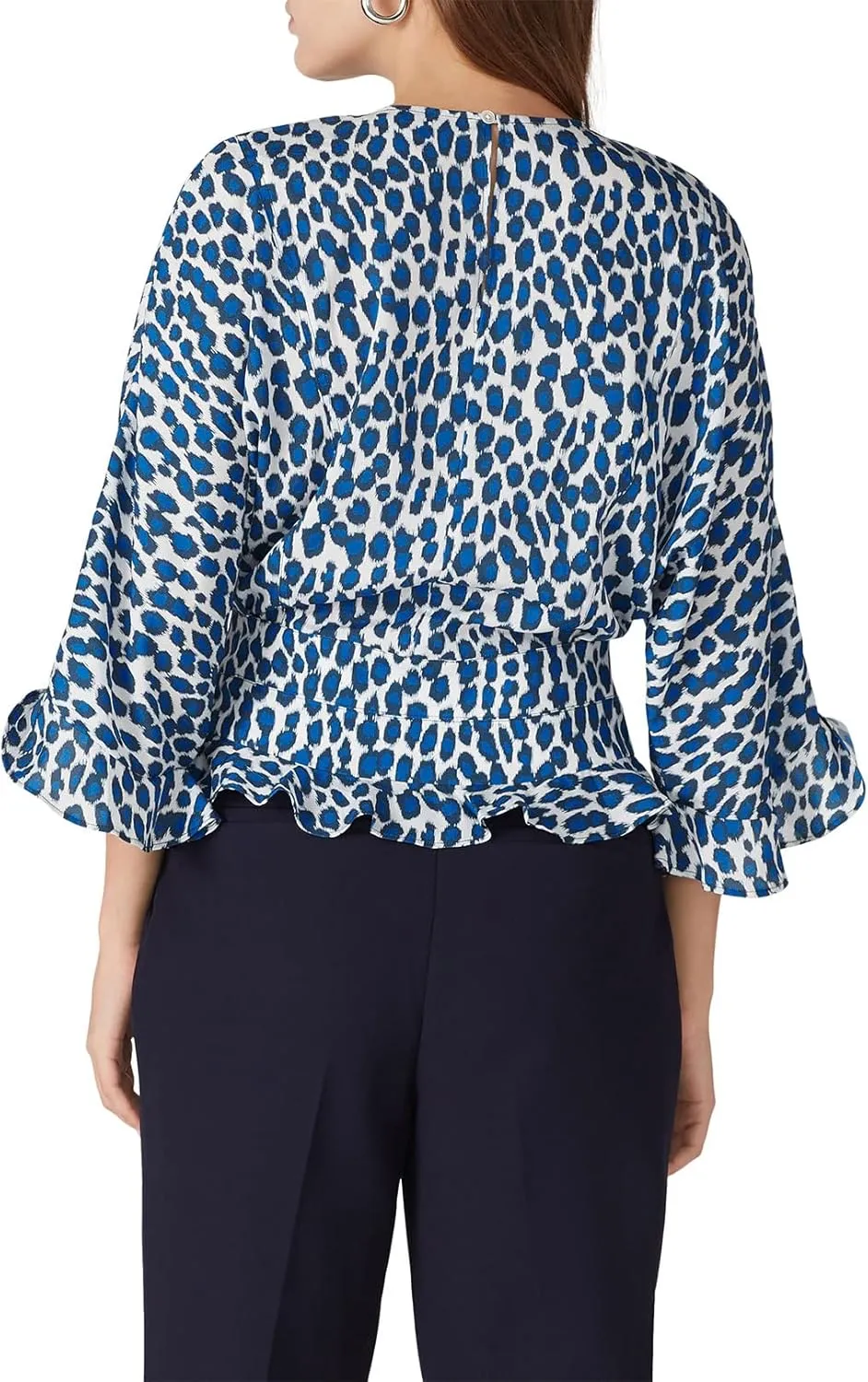 Rent The Runway Pre-Loved Leopard Ruffle Hem Top