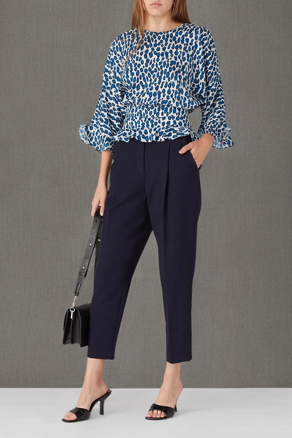 Rent The Runway Pre-Loved Leopard Ruffle Hem Top