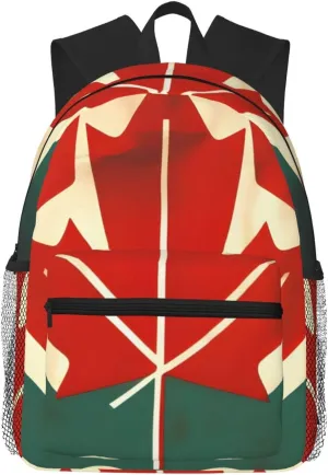 Retro Canada Flag print Lightweight duffel bag, travel hiking daypack, comfortable backpack, sports bag