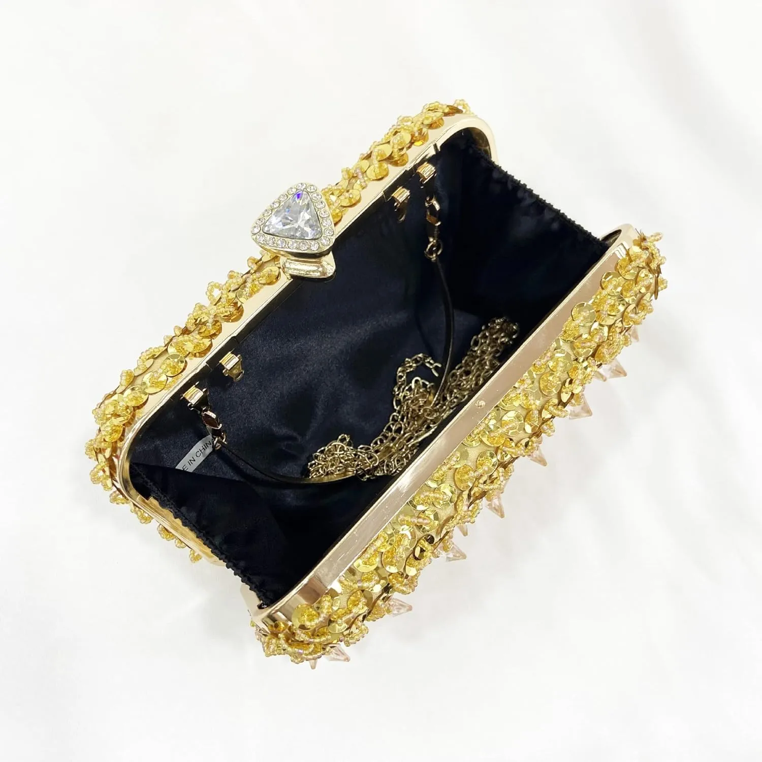 RomanticDesign Women Bling Evening Bag Fashion Embroidered Beaded Sequin Clutch Cocktail Wedding Party Purse
