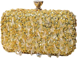 RomanticDesign Women Bling Evening Bag Fashion Embroidered Beaded Sequin Clutch Cocktail Wedding Party Purse