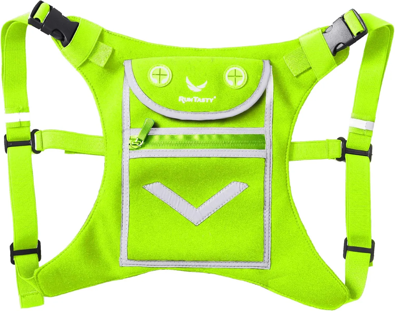 Running Mini Backpack Vest for Men & Women - Hi-viz gear, Holds Valuables, any Phone - Ideal for Fitness, Walking, Cycling!