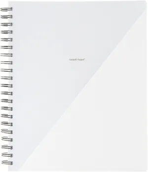 russell hazel Signature Spiral Notebook with Pocket, Office Supplies, White, 9” x 11”, 196 Pages (88342)