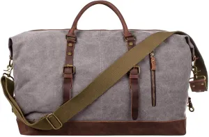 S-ZONE Duffle Bag for Travel Canvas Duffel Bag Carry on Weekender Bag for Men