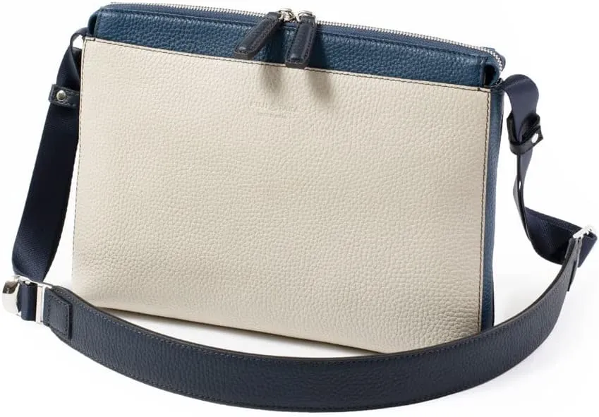 Sacoche Genuine Leather Shoulder Bag, Made In Japan, No.627112