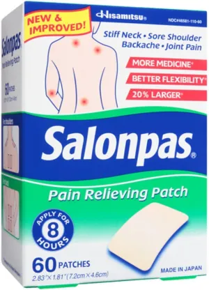 Salonpas Pain Relief Patches 60 Ea - Pack of 3