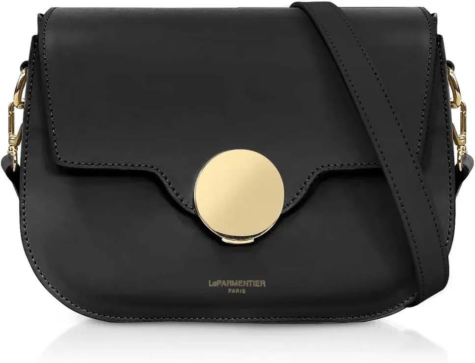 San Pedro Leather Shoulder Bag, 9.8 x 7.5 x 3.1 inches, Goldtone Hardware