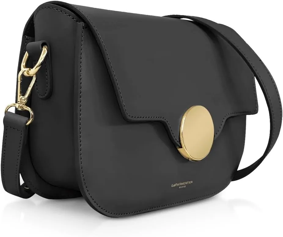 San Pedro Leather Shoulder Bag, 9.8 x 7.5 x 3.1 inches, Goldtone Hardware