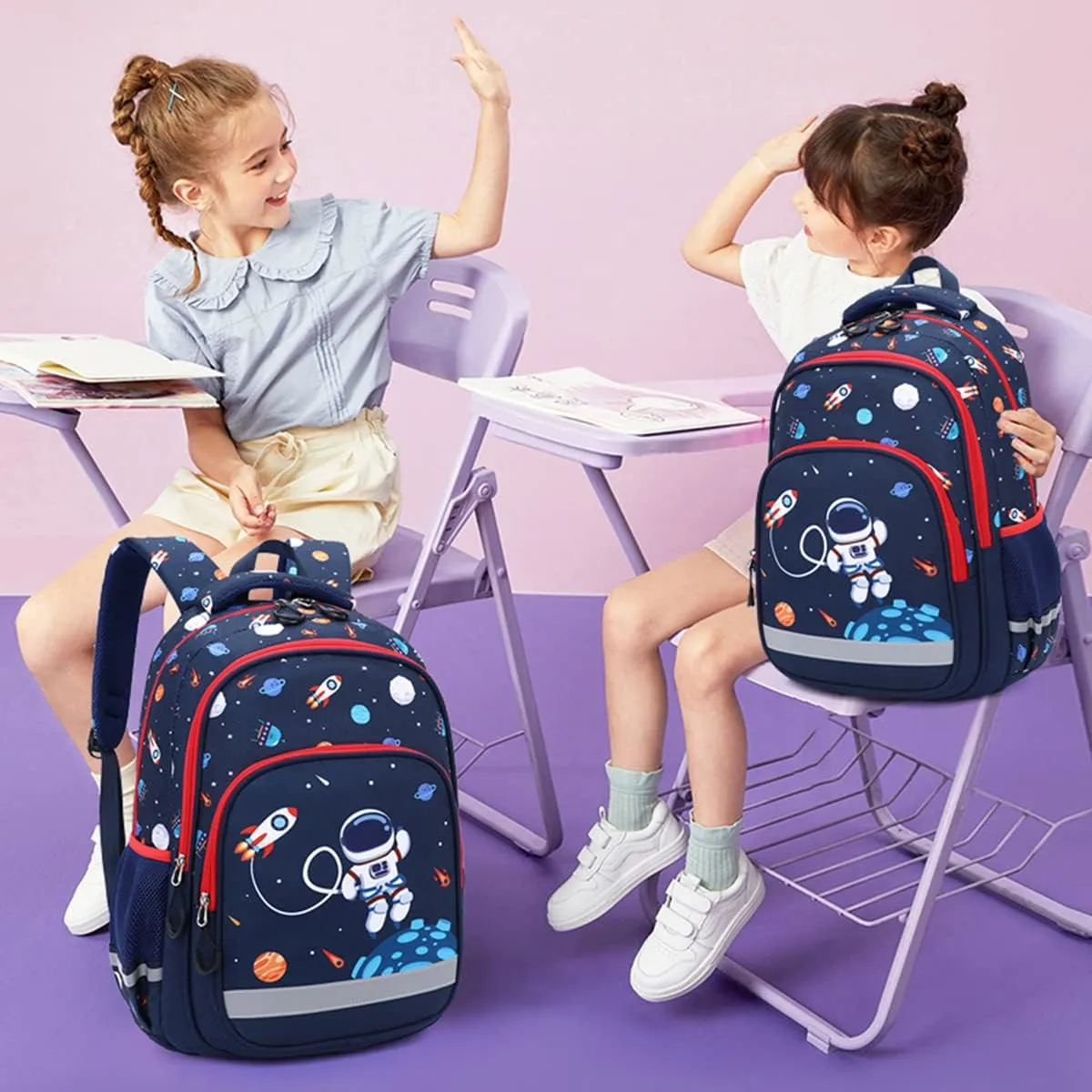 School Backpack Kids Set Middle Elementary Preschool with Lunch Bag & Pencil Case Bookbags for Boys Girls