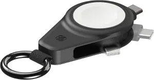 Scosche AWADPF-RP USB-C Fast Charging Portable Travel Charger Compatible with Apple Watch, Wireless Magnetic Charger Keychain Compatible with Apple Watch Series 10/9/8/7/6/5/4/3/2 Ultra 2/SE
