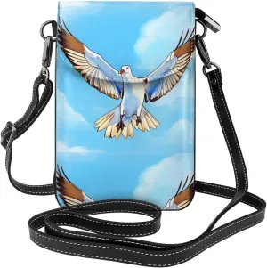 Seagulls in flight Women's crossbody bag, crossbody phone bag, tassel wallet with shoulder strap, best gift for women.