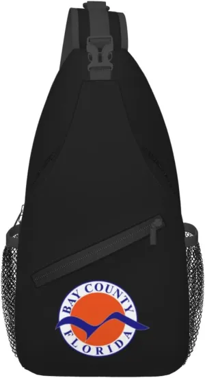 Seal Of Bay County, Florida Crossbody Bags For Women Men Chest Backpack Gym Shoulder Bag Travel Outdoor Sports Casual Crossbody Bags
