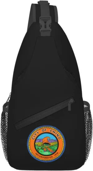 Seal Of Chino, California Crossbody Bags For Women Men Chest Backpack Gym Shoulder Bag Travel Outdoor Sports Casual Crossbody Bags