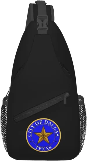 Seal Of Dallas Crossbody Bags For Women Men Chest Backpack Gym Shoulder Bag Travel Outdoor Sports Casual Crossbody Bags