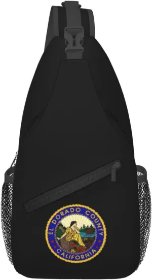 Seal Of El Dorado County, California Crossbody Bags For Women Men Chest Backpack Gym Shoulder Bag Travel Outdoor Sports Casual Crossbody Bags