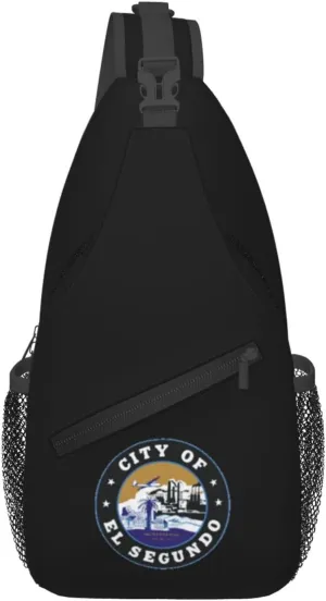 Seal Of El Segundo, California Crossbody Bags For Women Men Chest Backpack Gym Shoulder Bag Travel Outdoor Sports Casual Crossbody Bags