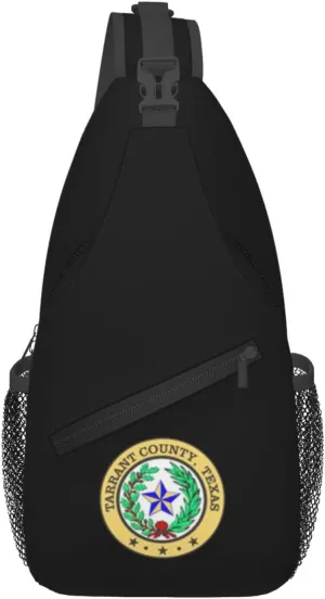 Seal Of Tarrant County, Texas Crossbody Bags For Women Men Chest Backpack Gym Shoulder Bag Travel Outdoor Sports Casual Crossbody Bags
